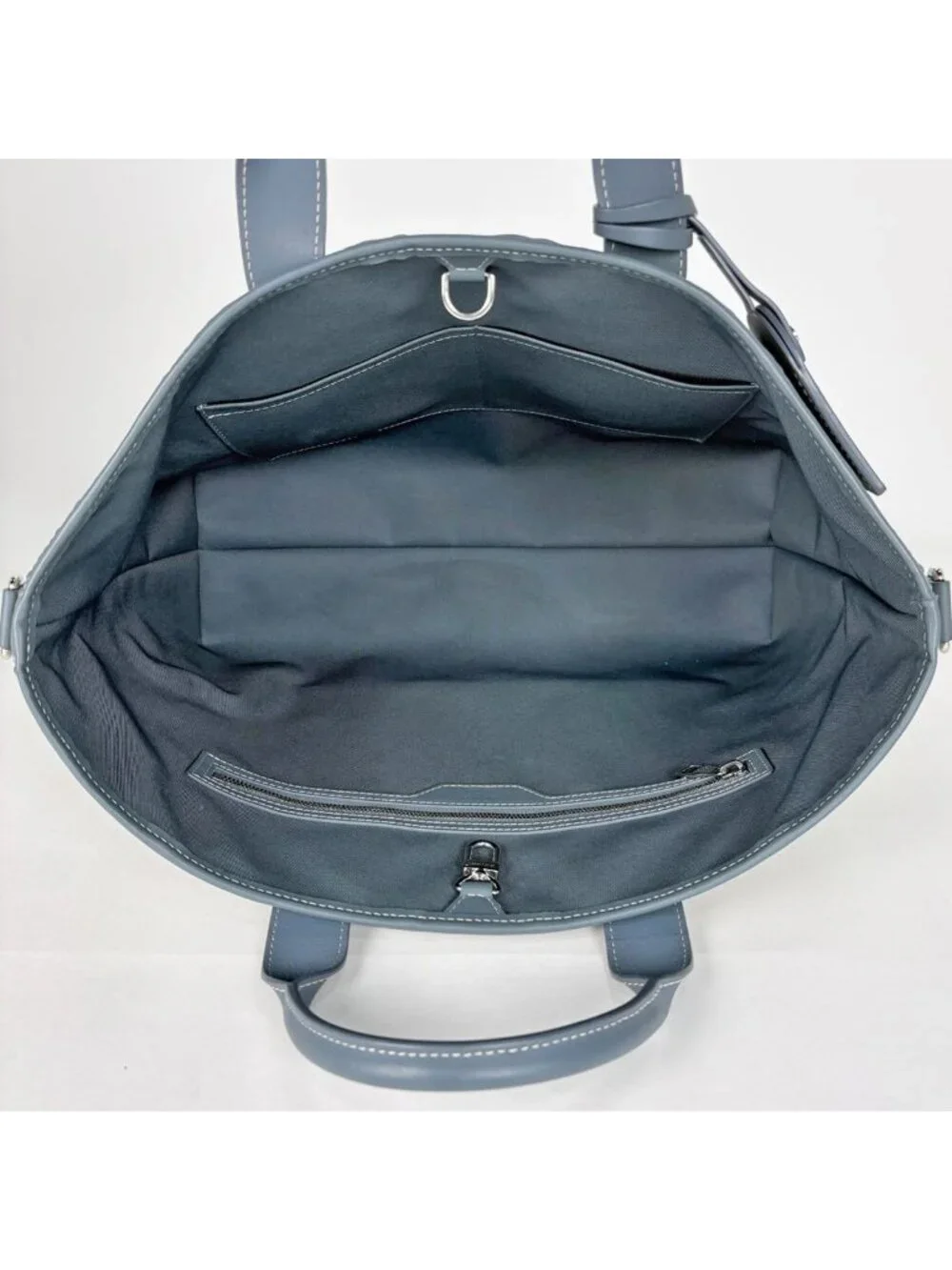 Louis Vuitton Weekend Tote NM 2-Way Monogram Wash Denim Leather Blue